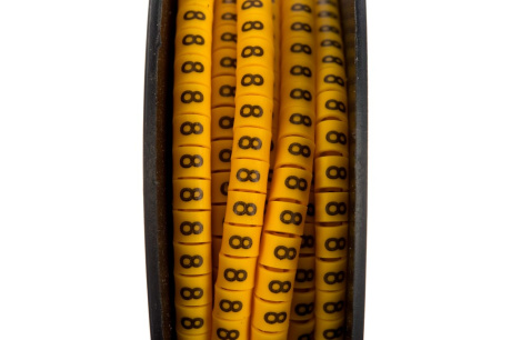 Купить Кабель-маркер  8  для провода сеч. 1 5мм желтый STEKKER фото №2