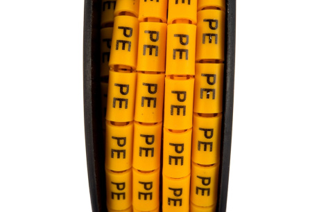 Купить Кабель-маркер  PE  для провода сеч. 2 5мм желтый STEKKER фото №2