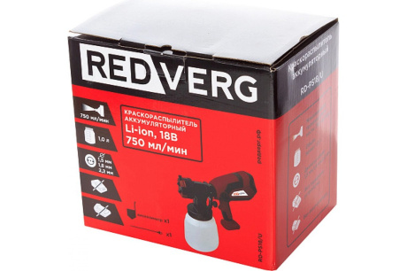Купить Аккумуляторный краскораспылитель REDVERG RD-PS18/U 6672860 фото №9