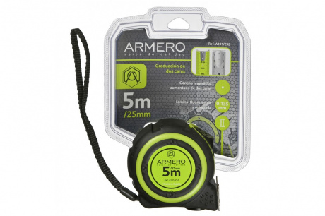 Купить Рулетка ARMERO с двумя фиксаторами 5м*25мм     A101/252 фото №2