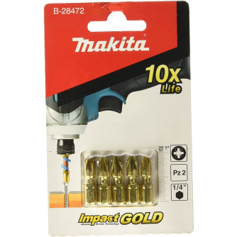 Купить Бита Makita Impact PZ2-25 мм  5 шт   B-28472 фото №1