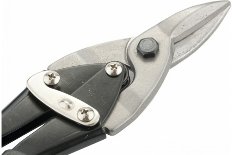 Купить Ножницы по металлу 250 мм пряморежущие обрезиненные рукоятки// Matrix 78330 фото №2