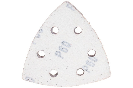 Купить Треугольник абраз. на подложке под липучку перфорированный 93мм P60 5шт. MATRIX 73858 фото №2