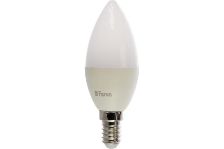 Купить Лампа св.диод. свеча 7W 230V E14 2700K  FERON фото №3