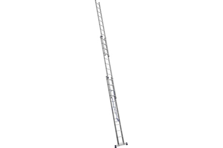 Купить Трехсекционная лестница СИБИН 12 ступеней со стабилизатором алюминиевая 38833-12 фото №3