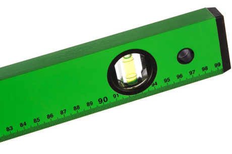 Купить Уровень "Техно"  3 глазка  зеленый корпус  фрезерованная рабочая грань  шкала 1000 ммFIT 18120 фото №4