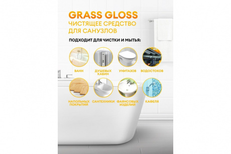 Купить Средство чистящее для ванной комнаты GRASS "GLOSS" Professional 600мл   125533 фото №2