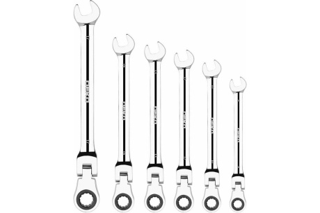 Купить Ключи комбинированные трещоточные шарнирные в наборе DEKO RW02 8-17 мм  6 предметов фото №7