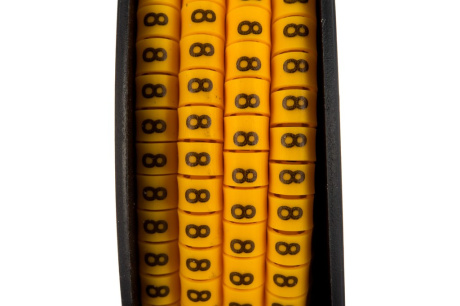Купить Кабель-маркер  8  для провода сеч. 2 5мм желтый STEKKER фото №4