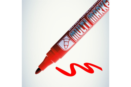 Купить Перманентный маркер Munhwa Crown Multi Marker красный  пулевидный  3мм CPM-800 фото №3