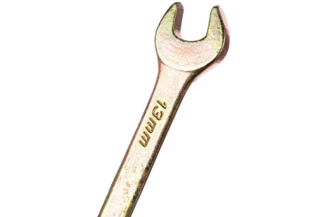 Купить Ключ комбинированный 13 мм желтый цинк// Сибртех 14979 фото №3