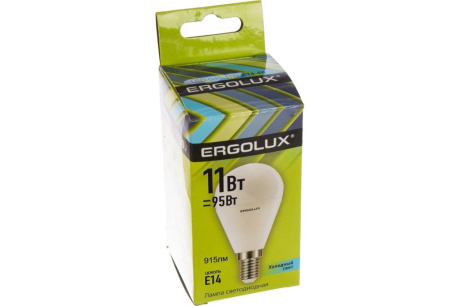 Купить Лампа Ergolux шар G45 11W E14 4500К фото №3
