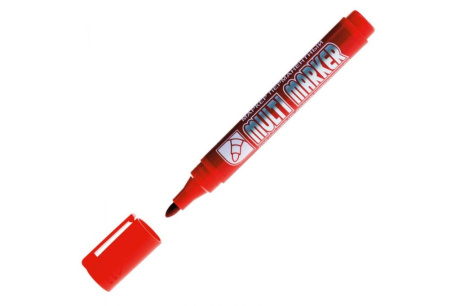Купить Перманентный маркер Munhwa Crown Multi Marker красный  пулевидный  3мм CPM-800 фото №1