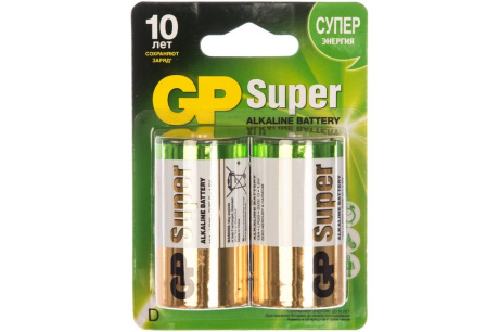 Купить Батарейка Большой-Пальчик GP LR20 Super Alkaline 13A-CR  02655 фото №1