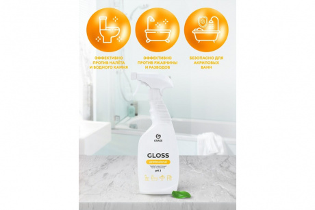 Купить Средство чистящее для ванной комнаты GRASS "GLOSS" Professional 600мл   125533 фото №3